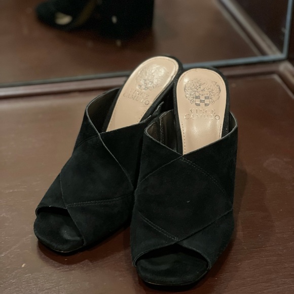 Vince Camino black suede muller sandal size 7 - Picture 6 of 9